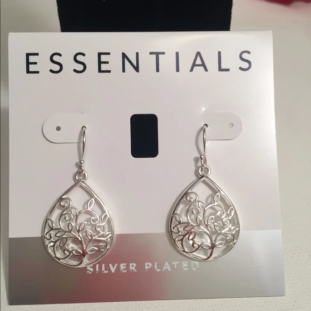 Tree of Life Feminine Silver Plated Earrings